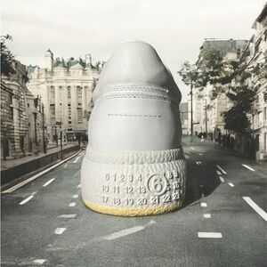 Maison Margiela MM6 Low-top Hammered Leather Sneakers